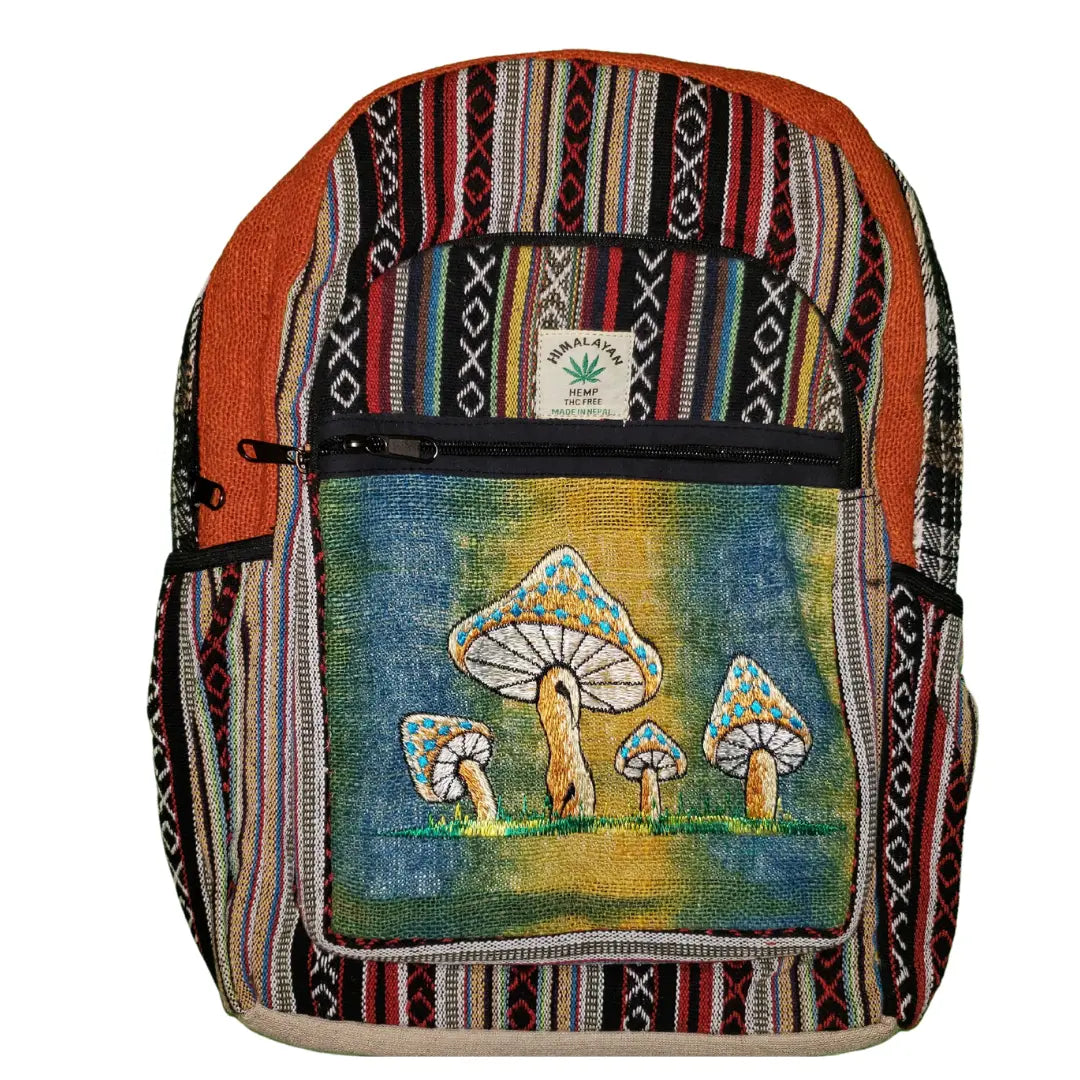 Multi-Color Hemp Backpack - Pure Himalayan Hemp (THC Free)