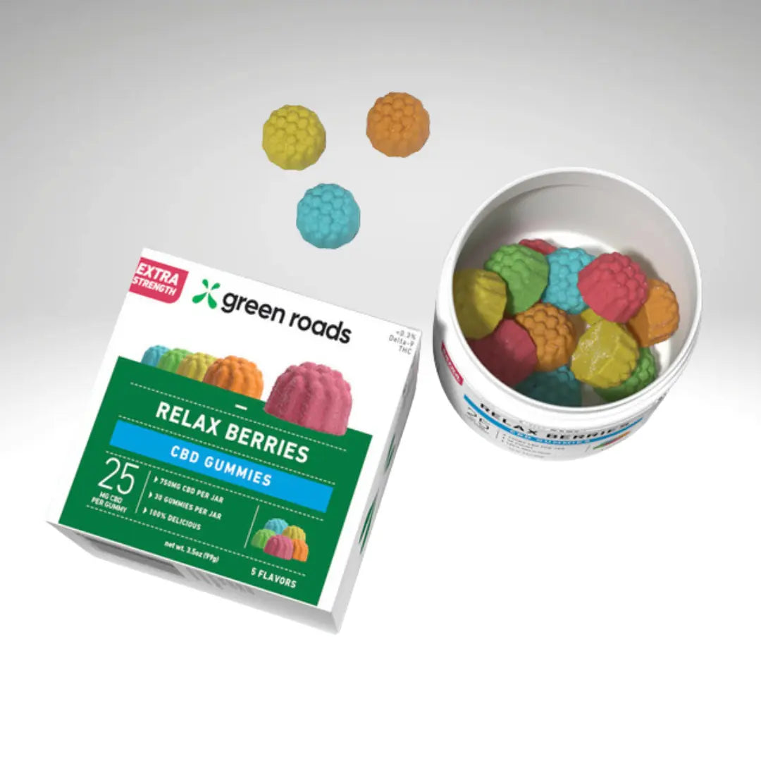 Extra Strength 750mg CBD Relax Berries - 25mg CBD Each Green Roads