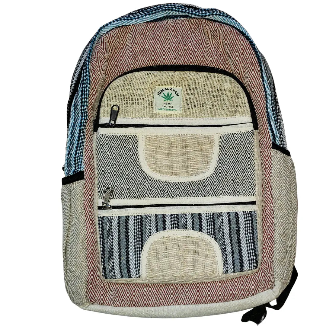 Multi-Color Hemp Backpack - Pure Himalayan Hemp (THC Free) Zerep Holistics