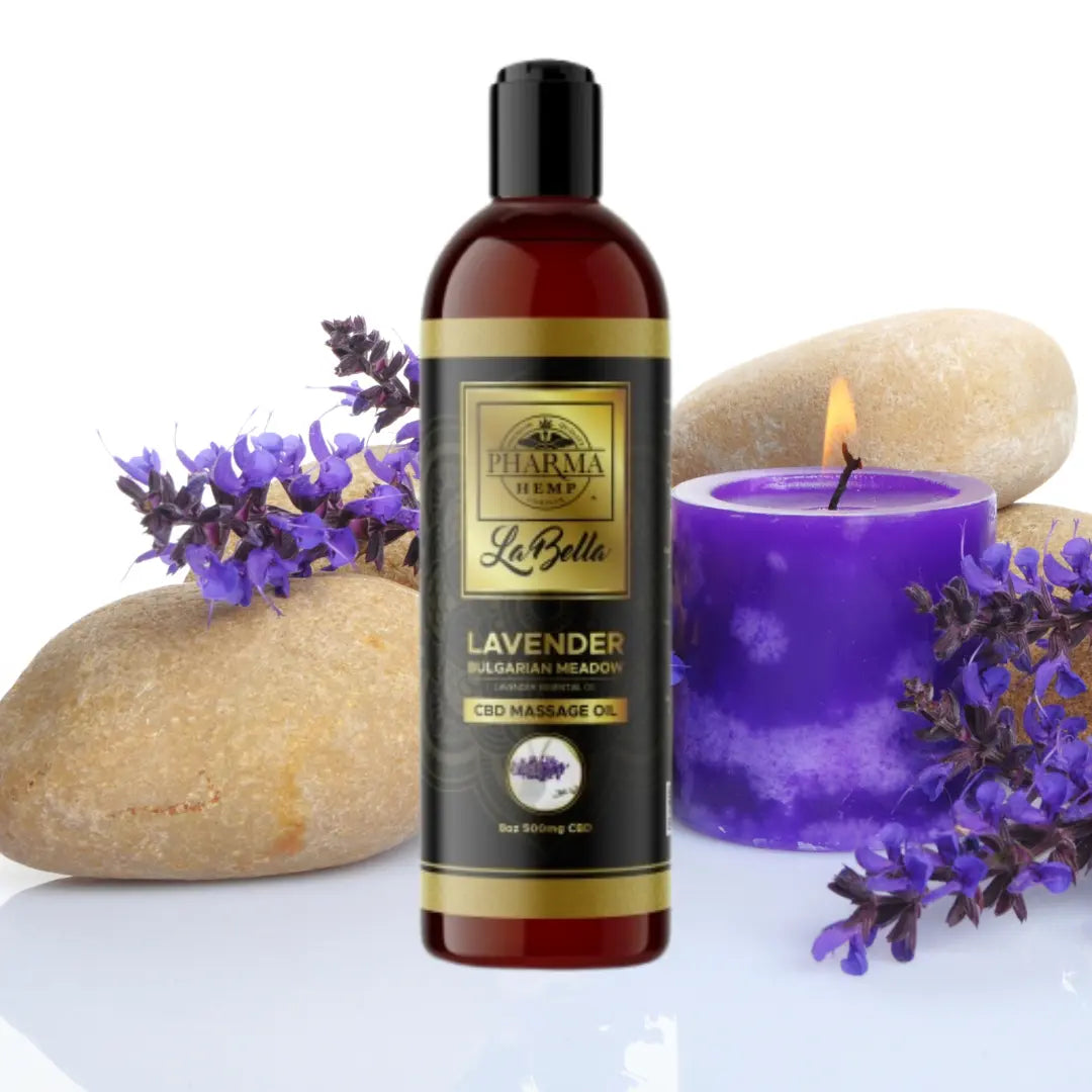 CBD Massage Oil – Lavender Bulgarian Meadow 500mg CBD 8oz Pharma Hemp CBD