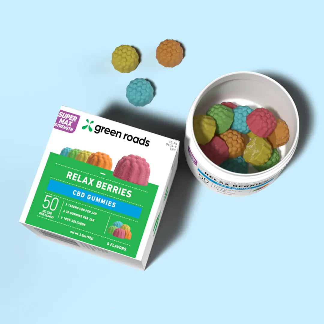 Super Max Strength CBD Relax Berries - (30ct) 1,500mg Green Roads
