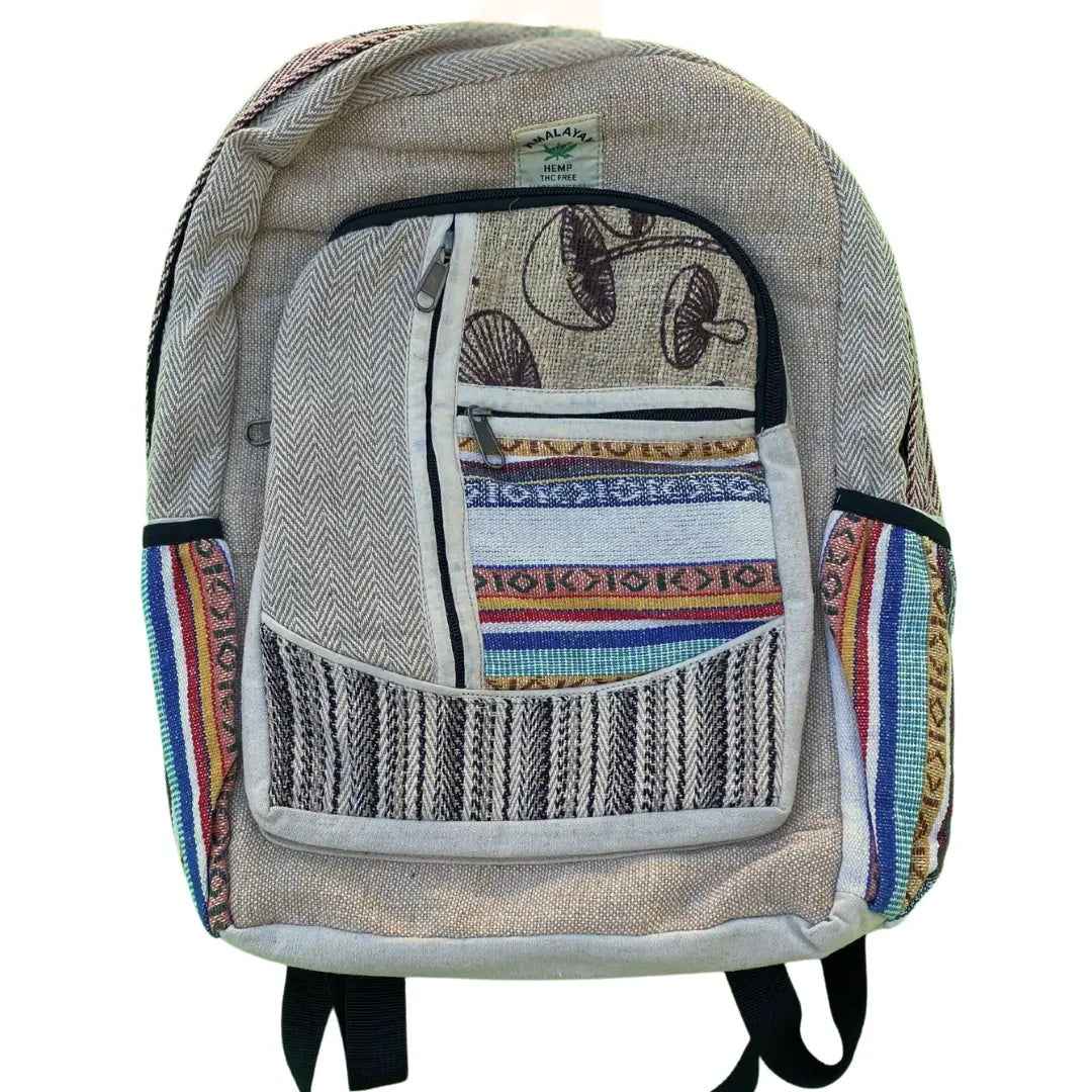 Multi-Color Hemp Backpack - Pure Himalayan Hemp (THC Free) Zerep Holistics