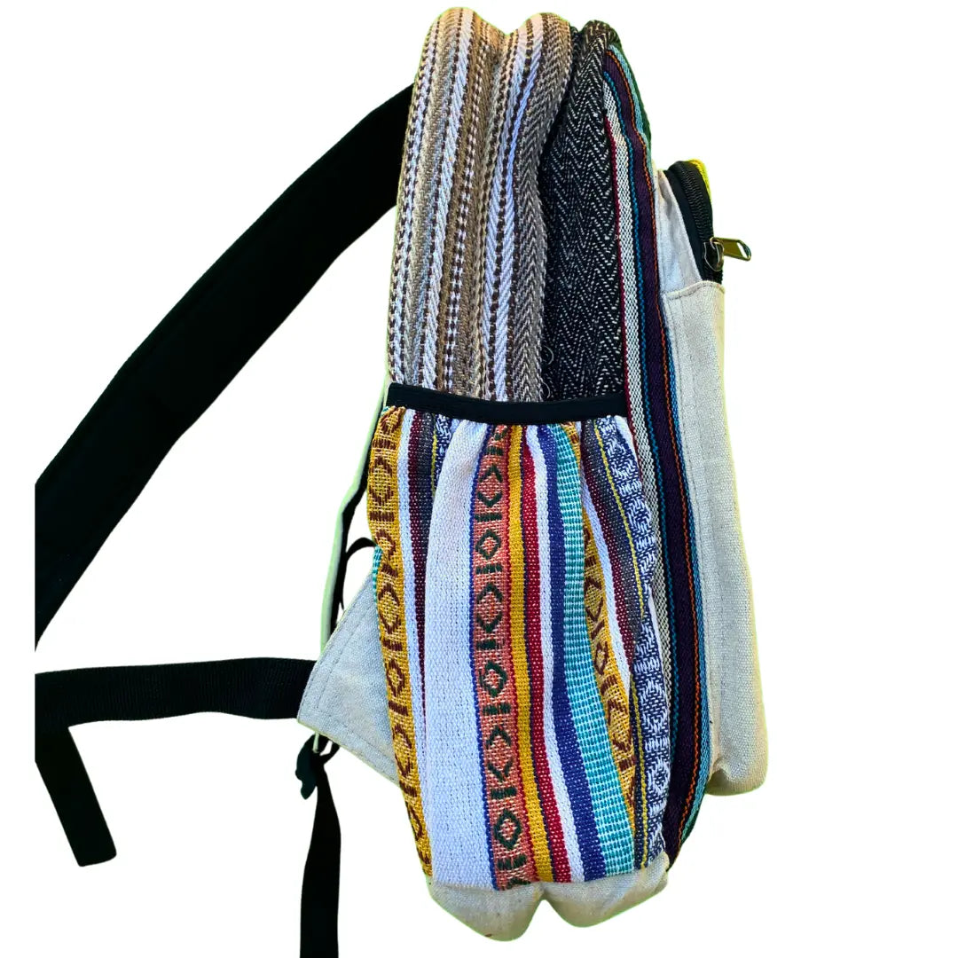 Multi-Color Hemp Backpack - Pure Himalayan Hemp (THC Free) Zerep Holistics