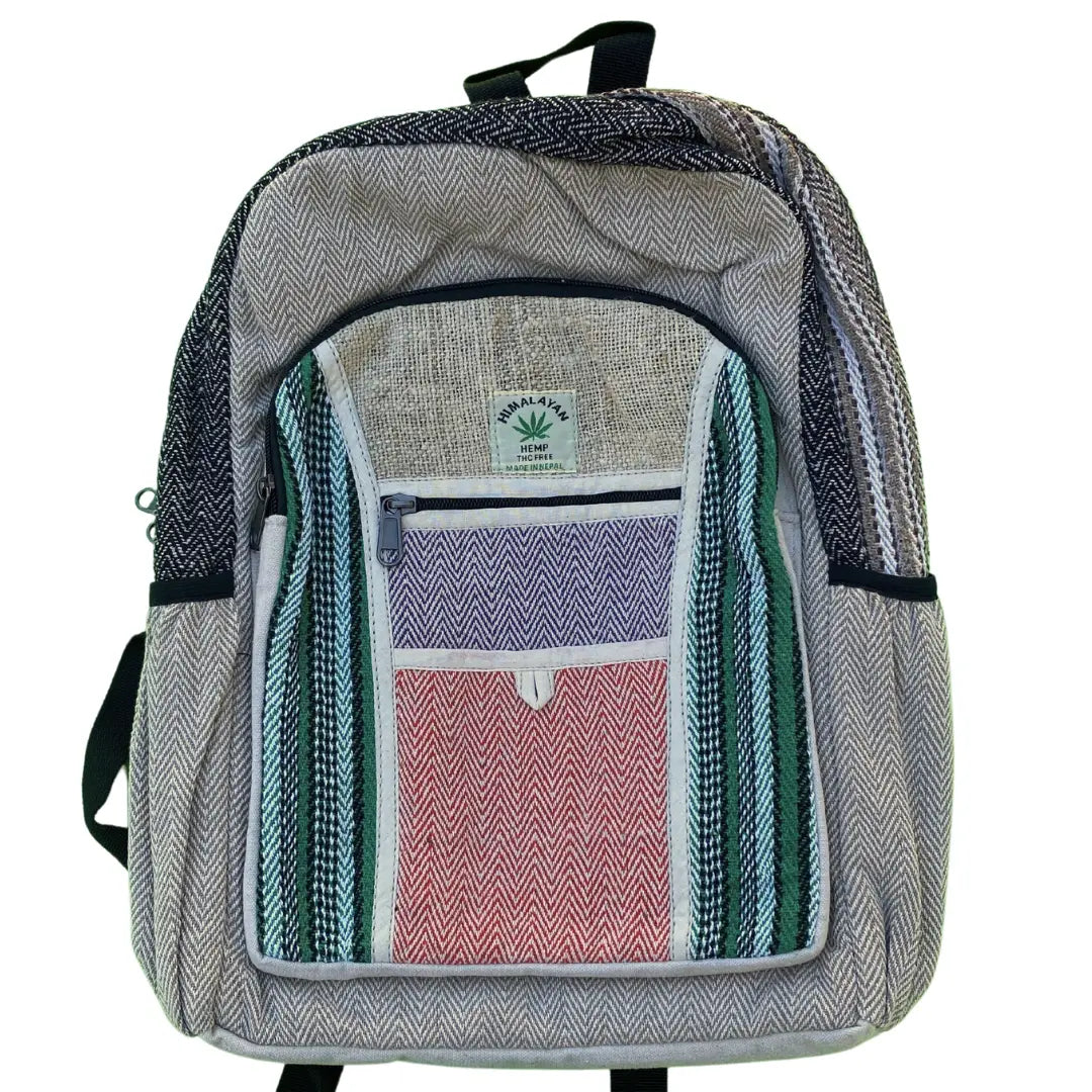 Multi-Color Hemp Backpack - Pure Himalayan Hemp (THC Free) Zerep Holistics