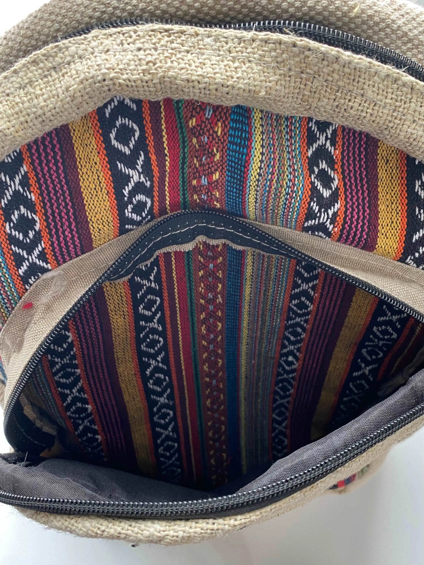 Wild Hemp Multi-Colored Backpack - Pure Himalayan Hemp (THC Free)