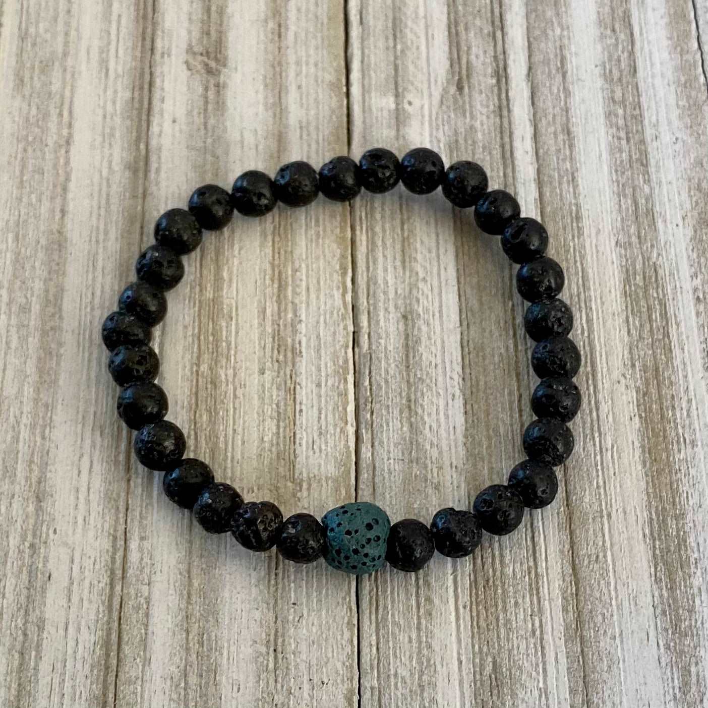 Lava Rock Bracelet - Blue, Teal, Green, Black, Red, Yellow, Purple or Pink - Essential Oil Aromatherapy Jewelry