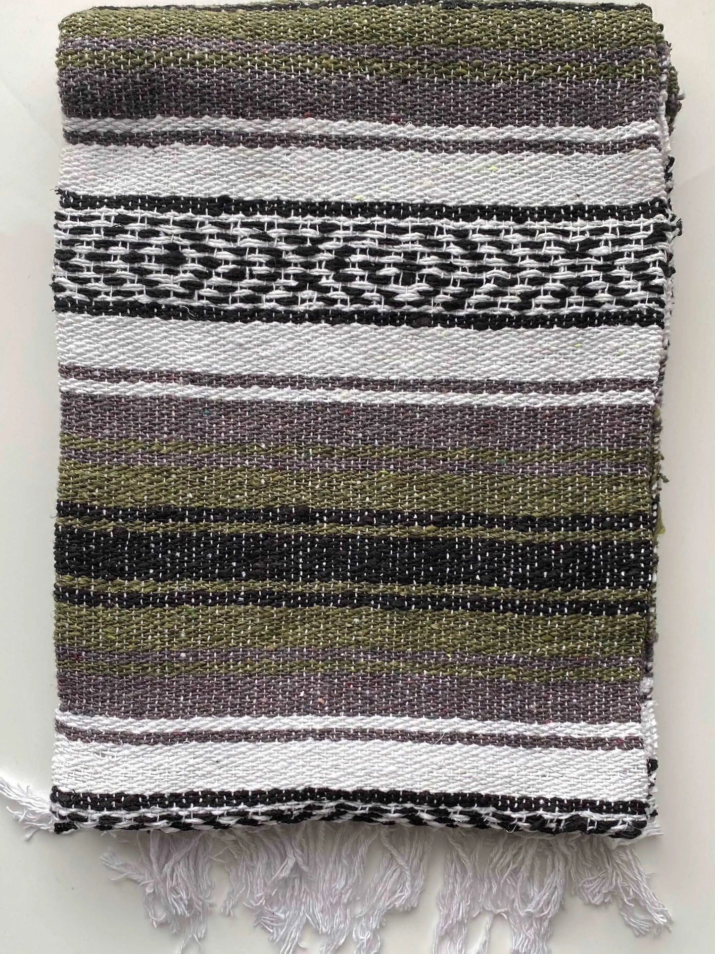Hand Woven Falsa Mexican Blanket/Throw/Yoga Blanket (Molina Indian Blanket)
