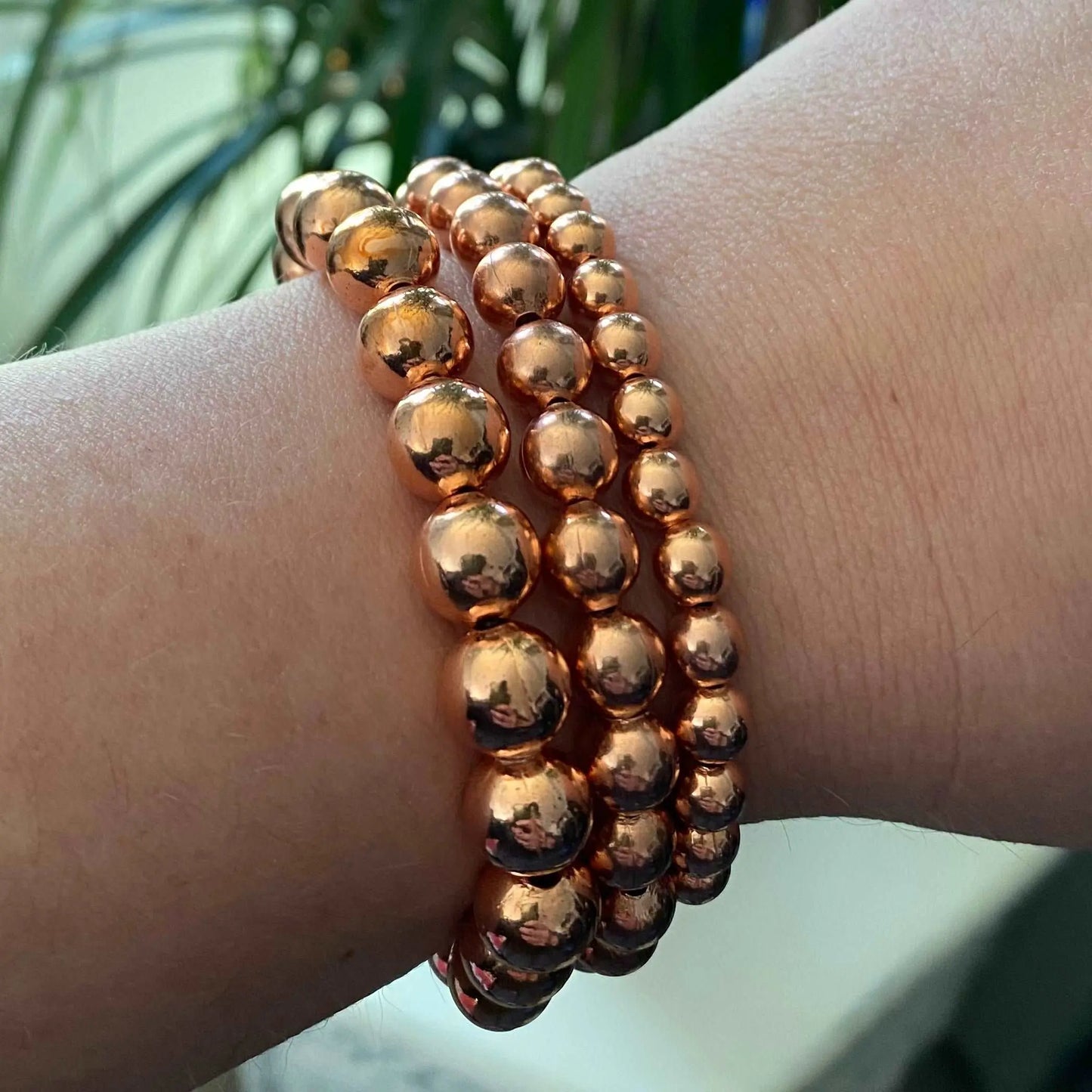 Arthritis Relief Genuine 100% Natural Copper Beaded Stretch Bracelet - 6mm, 8mm or 10mm *Various Sizes -Made to order