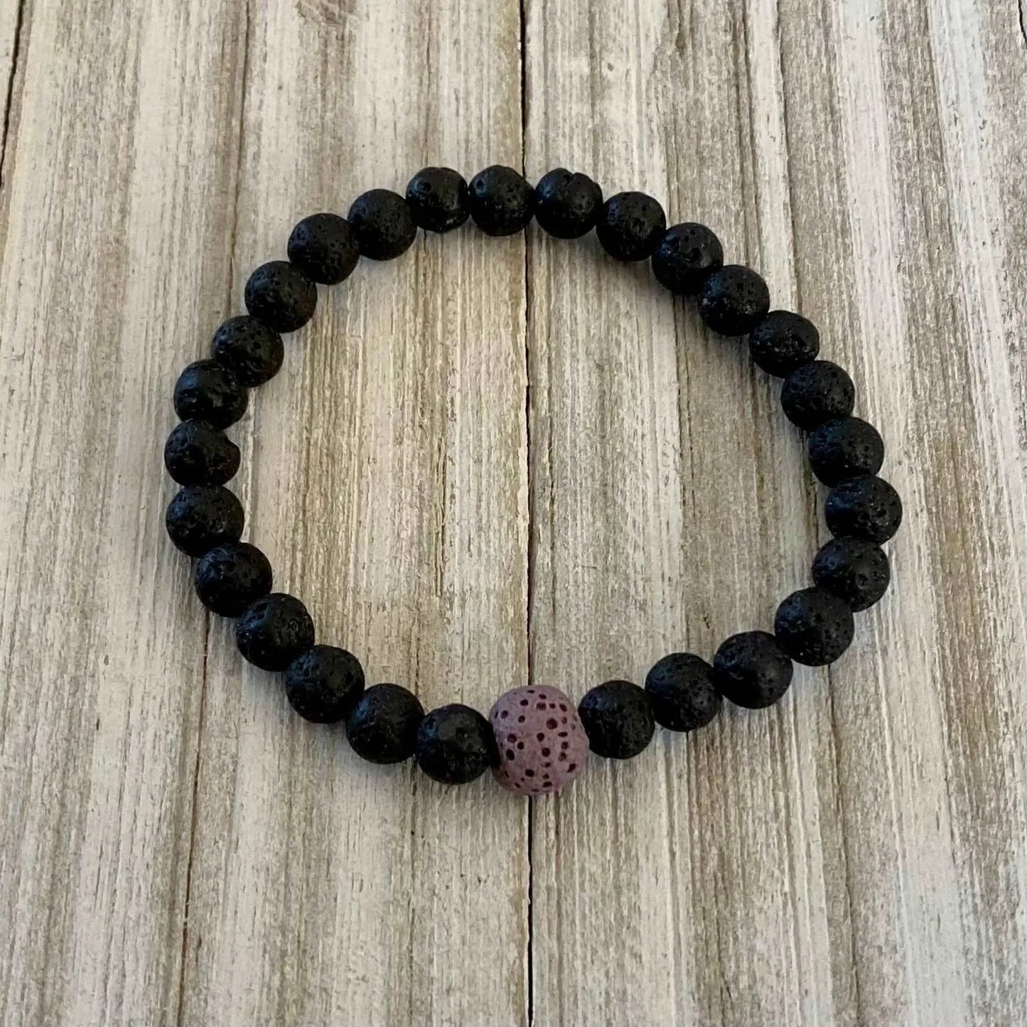 Lava Rock Bracelet - Blue, Teal, Green, Black, Red, Yellow, Purple or Pink - Essential Oil Aromatherapy Jewelry