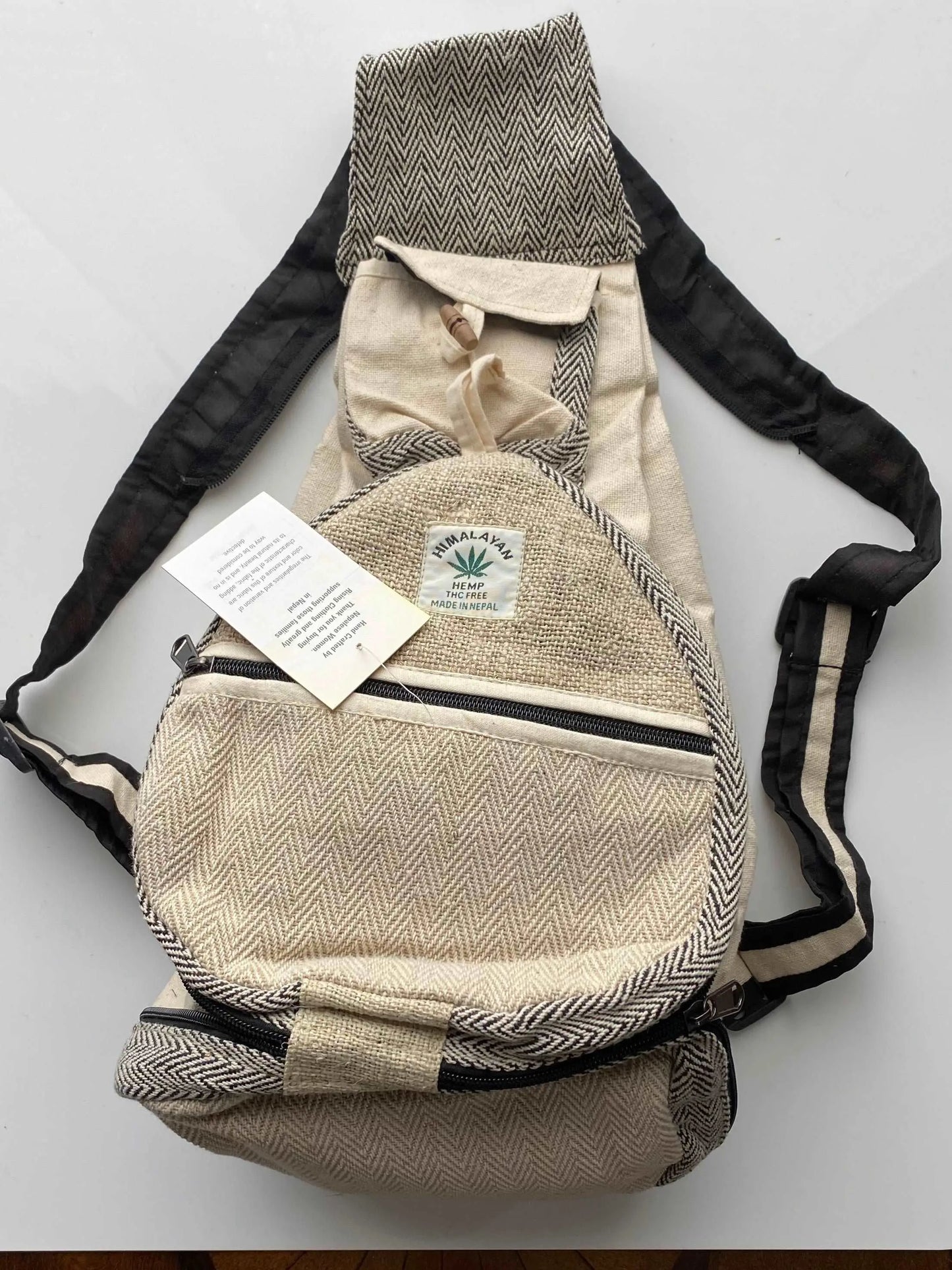 Wild Hemp Crossbody Bag/Backpack - Pure Himalayan Hemp (THC Free)