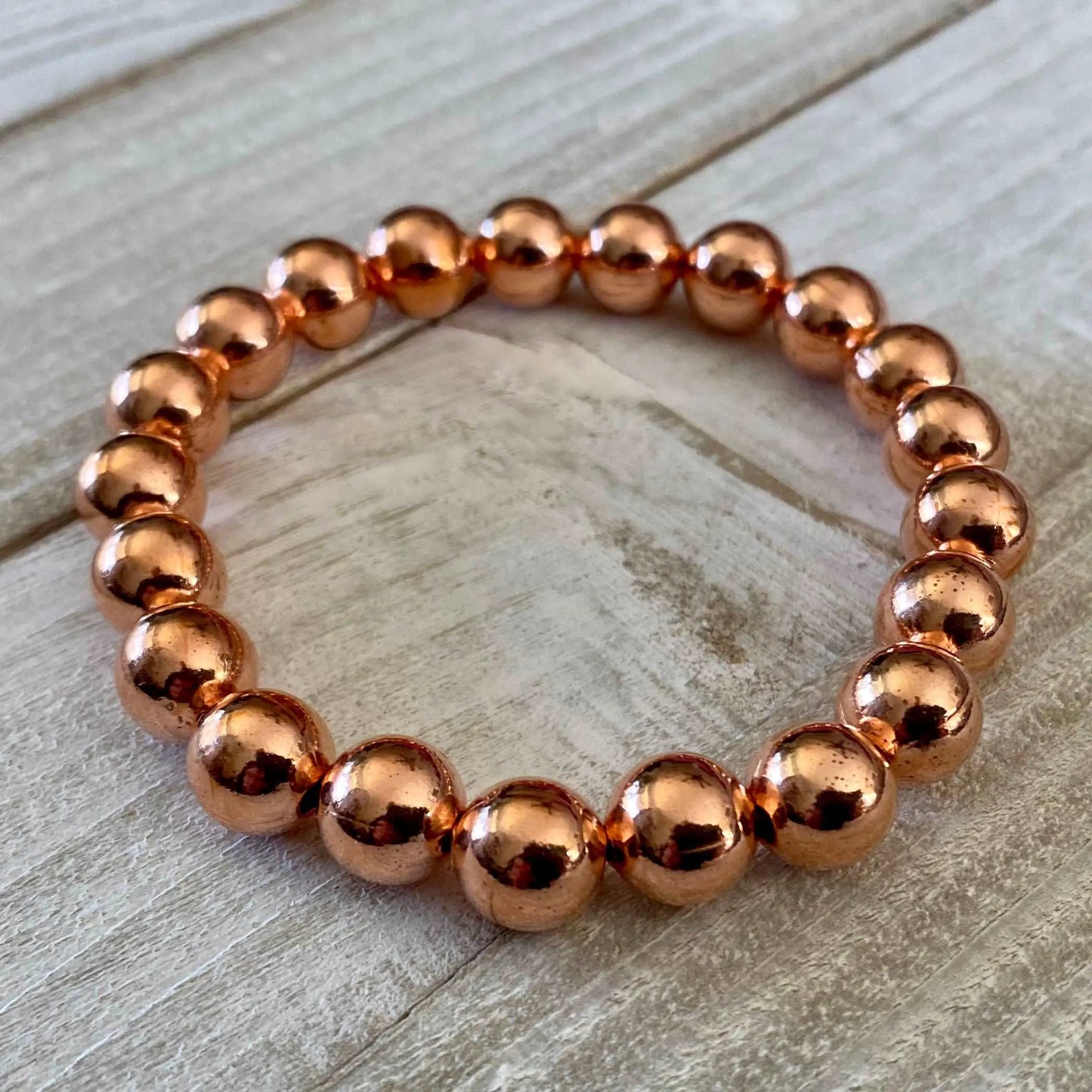 Arthritis Relief Genuine 100% Natural Copper Beaded Stretch Bracelet - 6mm, 8mm or 10mm *Various Sizes -Made to order