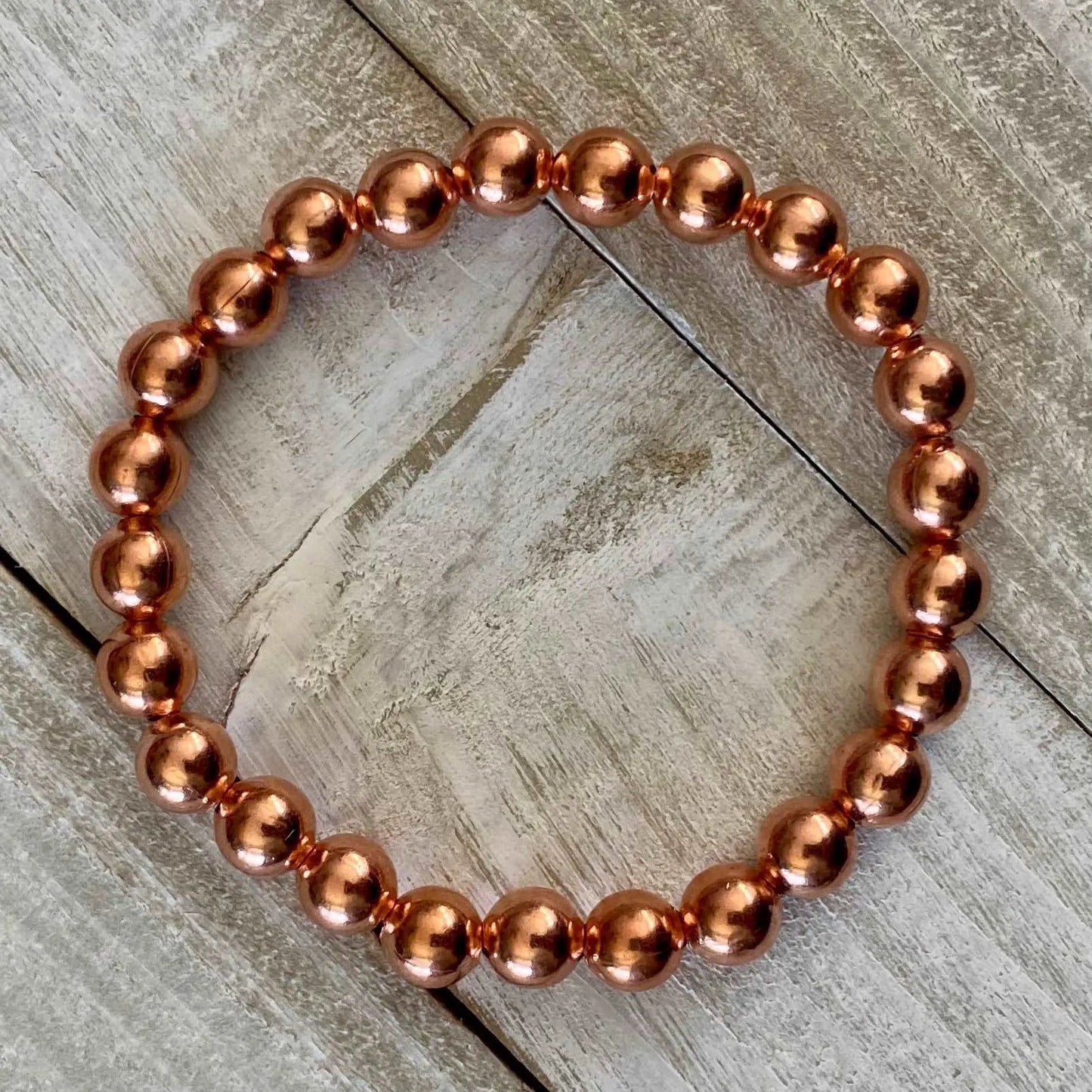 Arthritis Relief Genuine 100% Natural Copper Beaded Stretch Bracelet - 6mm, 8mm or 10mm *Various Sizes -Made to order