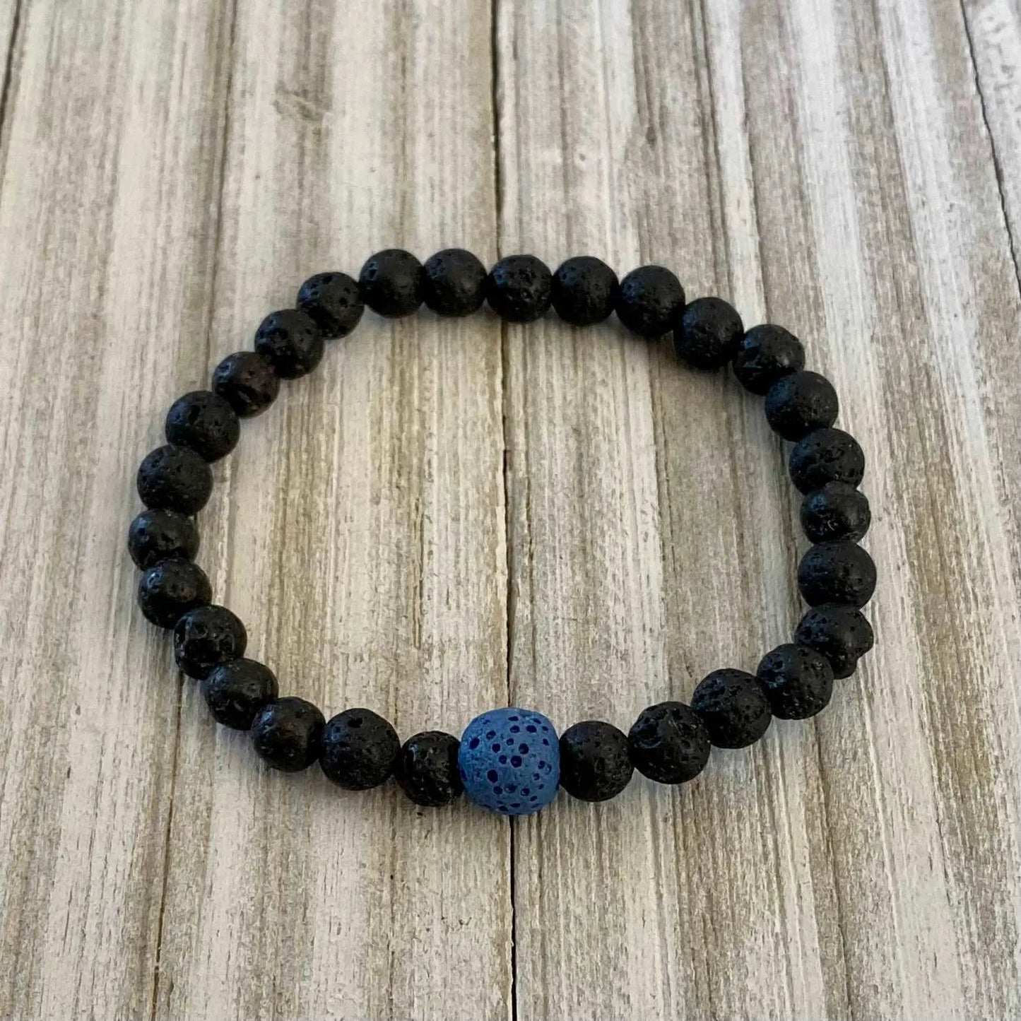 Lava Rock Bracelet - Blue, Teal, Green, Black, Red, Yellow, Purple or Pink - Essential Oil Aromatherapy Jewelry