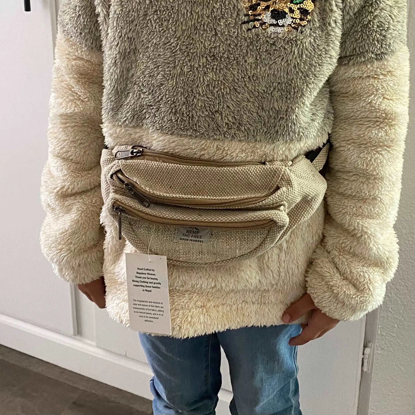 100% Organic Himalayan Hemp Adjustable Unisex Fanny Pack (THC Free)