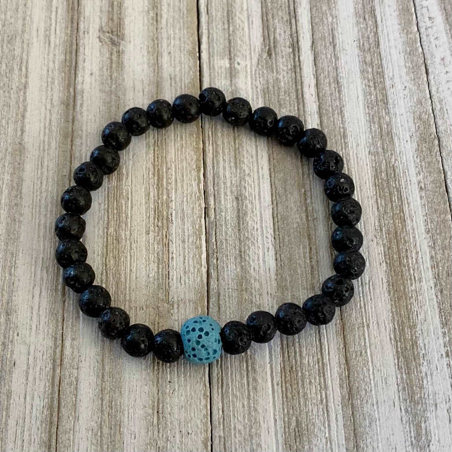Lava Rock Bracelet - Blue, Teal, Green, Black, Red, Yellow, Purple or Pink - Essential Oil Aromatherapy Jewelry