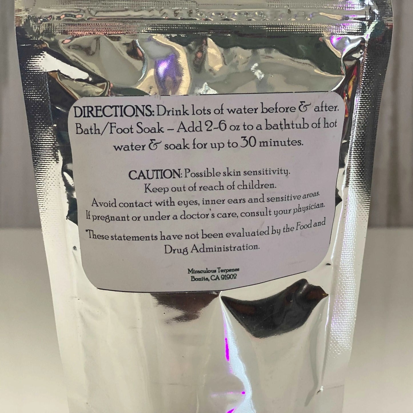 Lavender/Cannabis sativa Essential Oil Epsom Soak (6oz) - THC Free