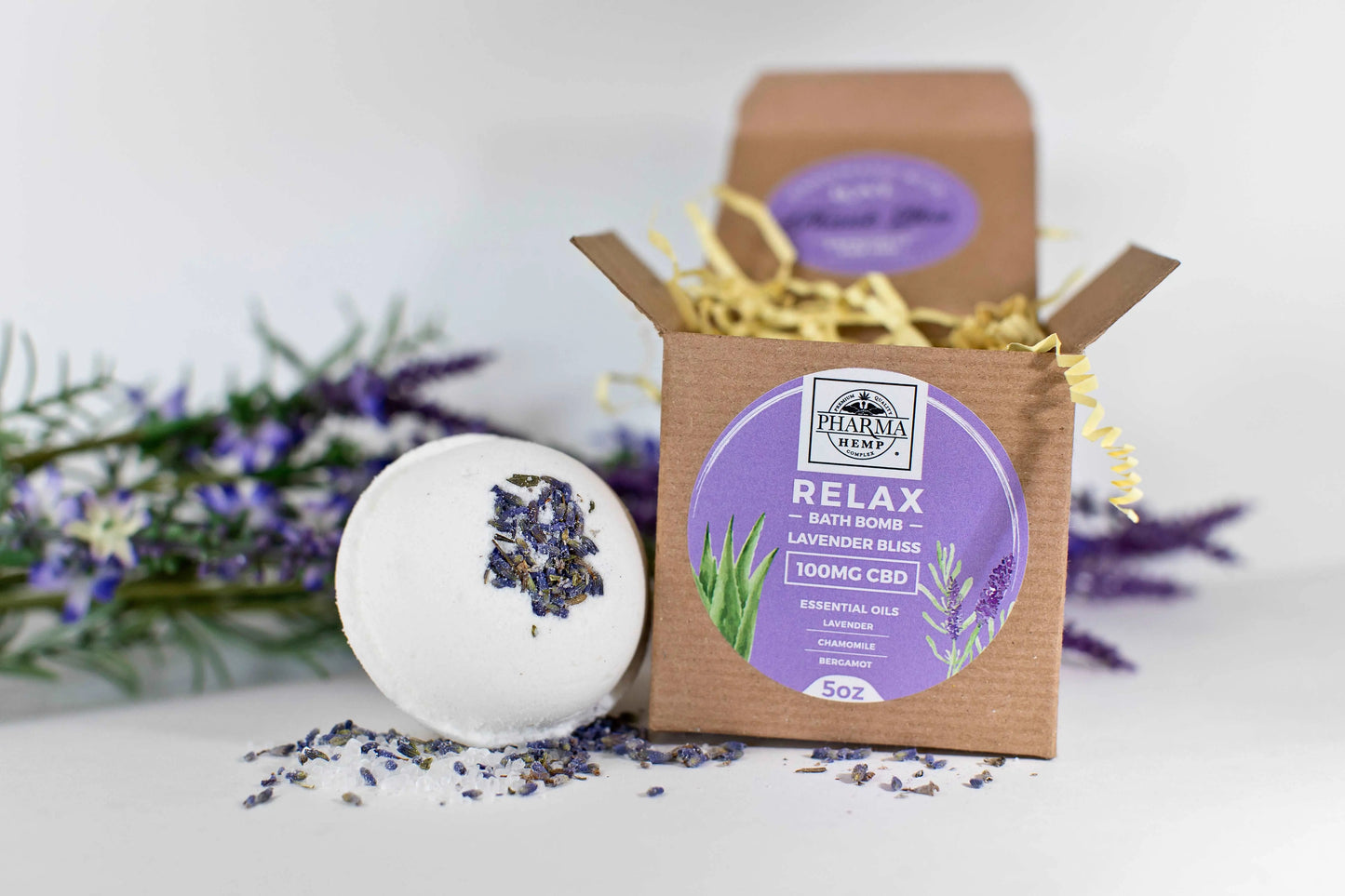 CBD Bath Bomb – Relax 100mg CBD with Lavender & Aloe Vera - Zerep Holistics