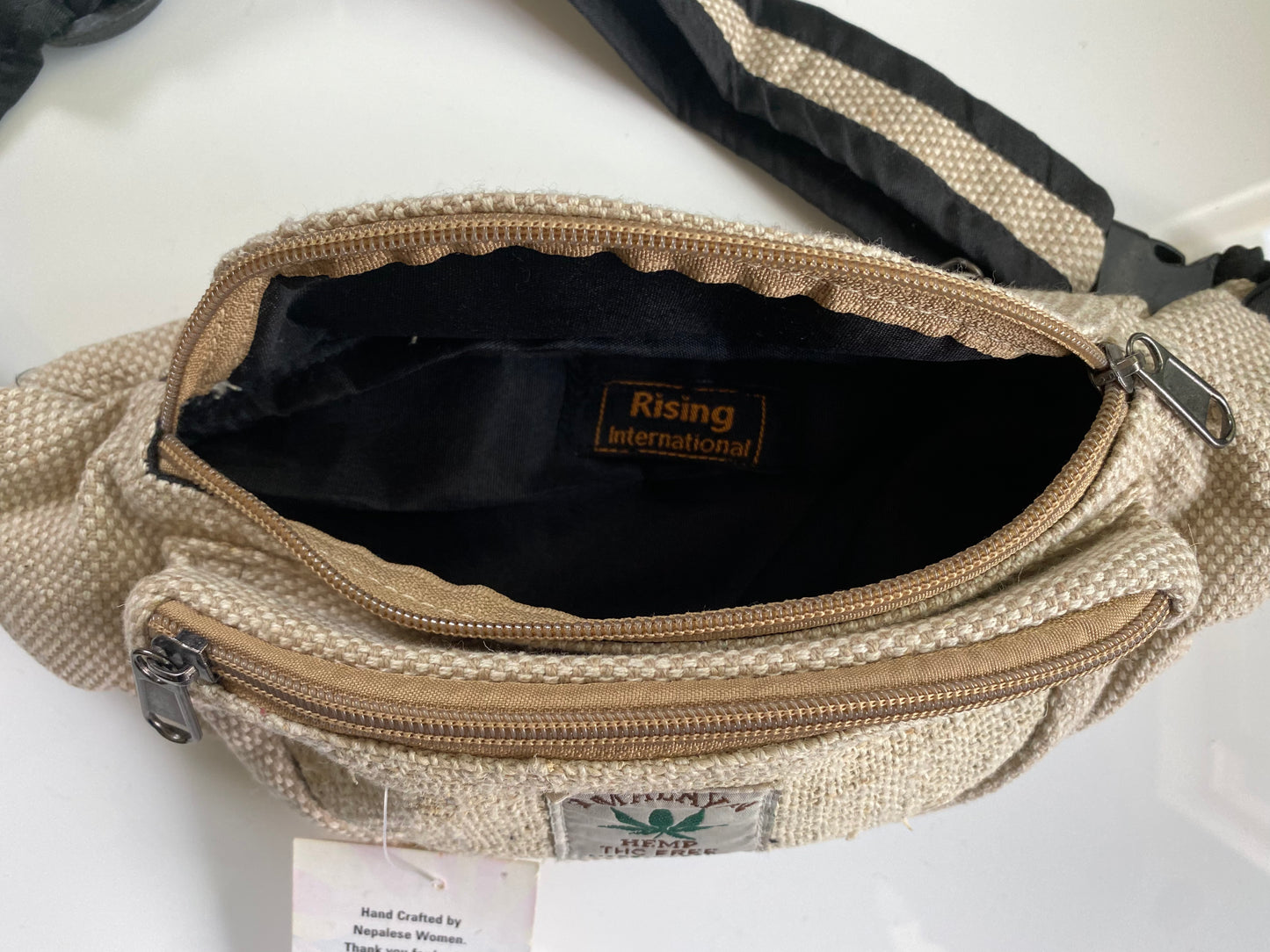 100% Organic Himalayan Hemp Adjustable Unisex Fanny Pack (THC Free) Rising International