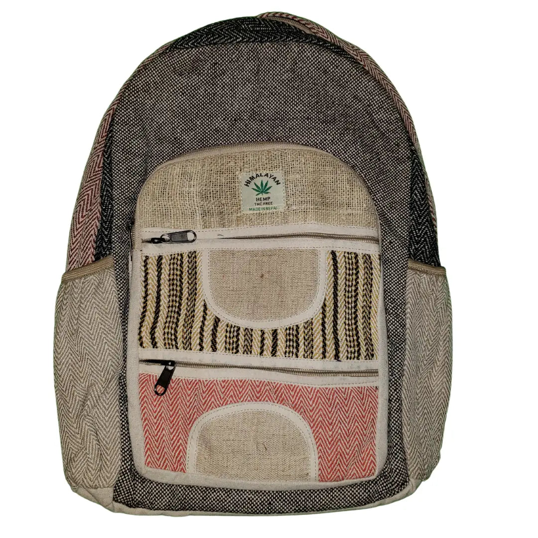 Multi-Color Hemp Backpack - Pure Himalayan Hemp (THC Free)