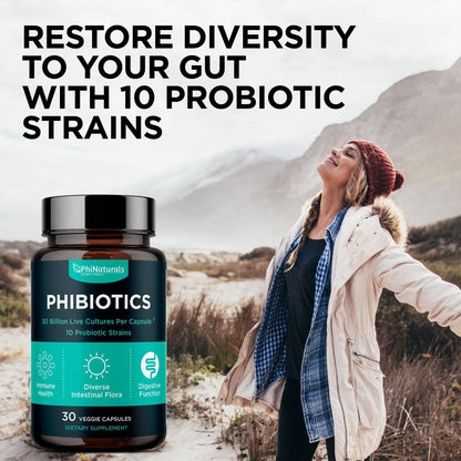 Probiotics High Potency 10 Strains – 30 Billion CFU – [30 Ti Excel Nutritionals LLC DBA Phi Naturals