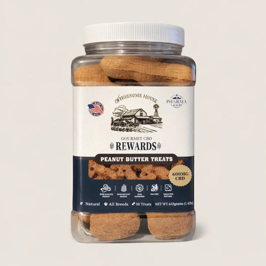 Wholesome House Gourmet CBD Rewards – Peanut Butter Treats (600mg CBD) Zerep Holistics