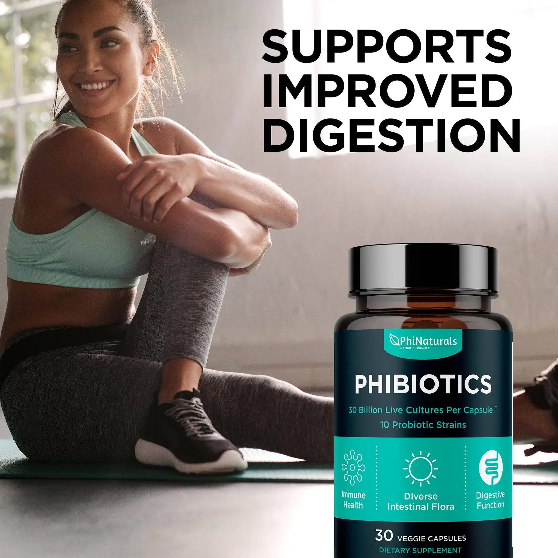Probiotics High Potency 10 Strains – 30 Billion CFU – [30 Ti Excel Nutritionals LLC DBA Phi Naturals