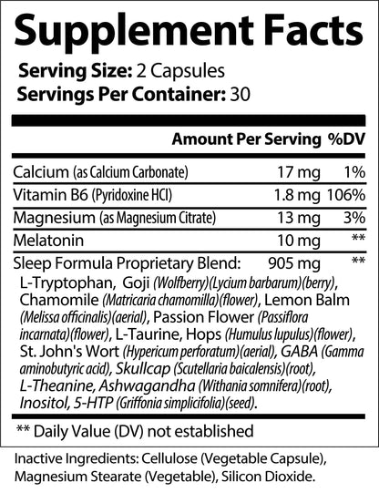 Sleep Support Oral Supplement/Vitamin Nutra Moment