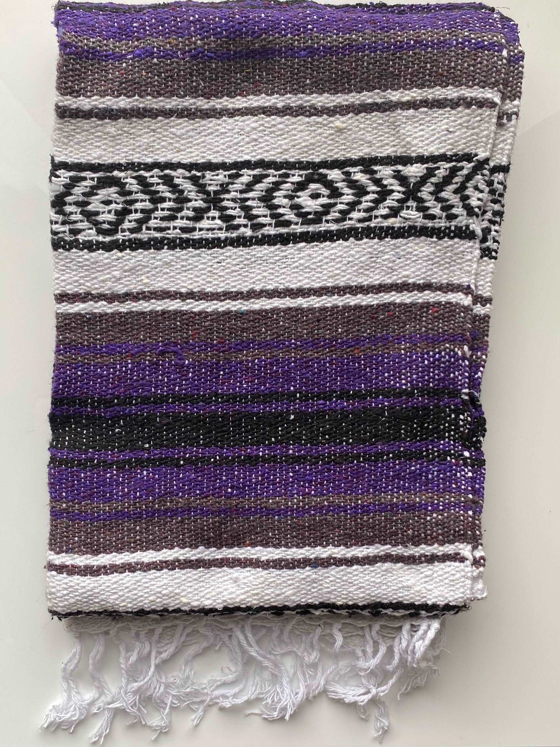 Hand Woven Falsa Mexican Blanket/Throw/Yoga Blanket (Molina Indian Blanket)