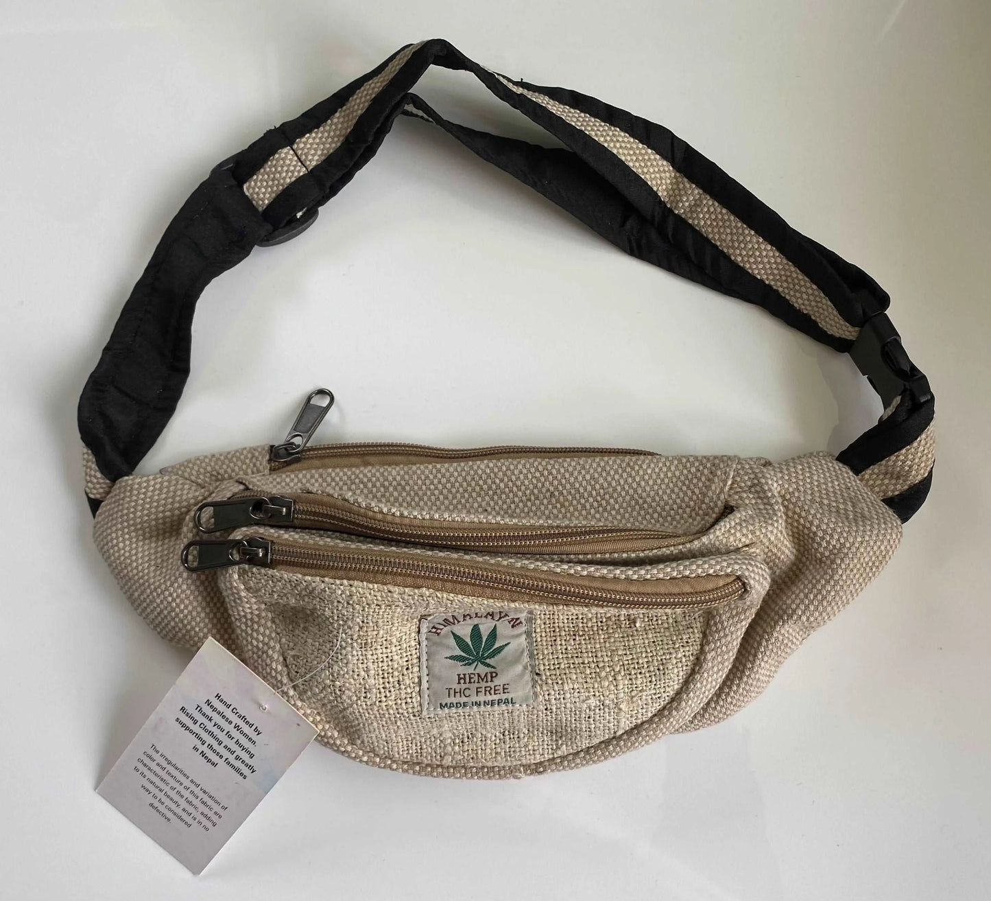 100% Organic Himalayan Hemp Adjustable Unisex Fanny Pack (THC Free)